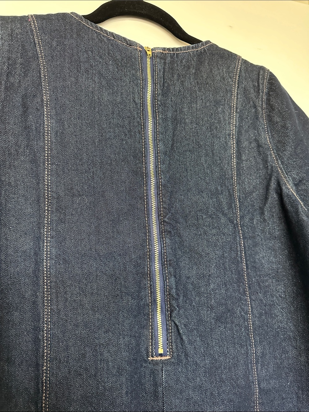 Old Navy Dark Denim Short Sleeve Mini Dress - Dark Blue - Picture 4 of 5